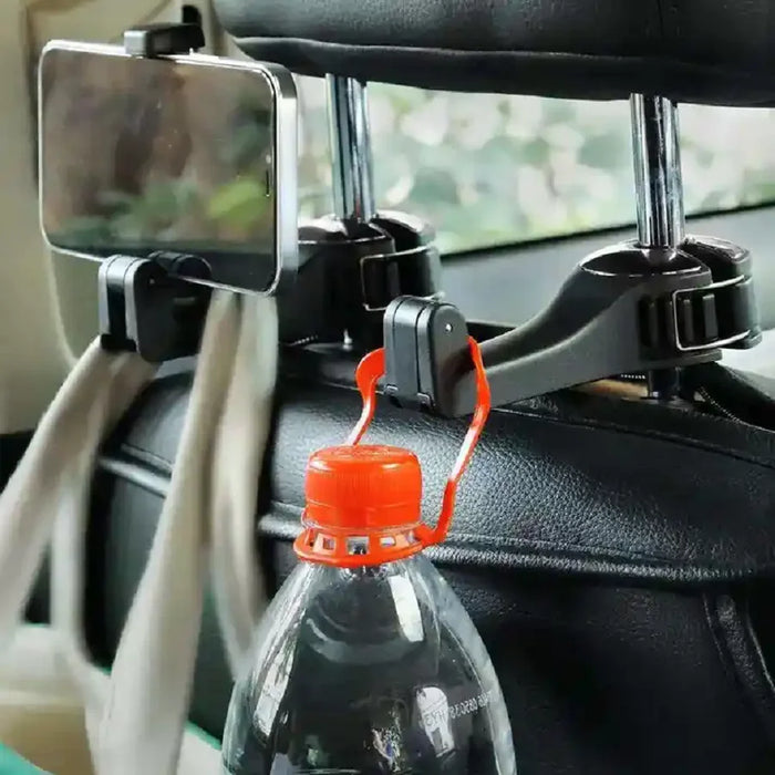 Multifunctionele Telefoonhouder & Haak – Slimme Autostoel Organizer