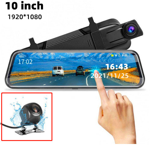 Dual Dashcam in Achteruitkijkspiegel – Voor- & Achtercamera met Full HD Opname