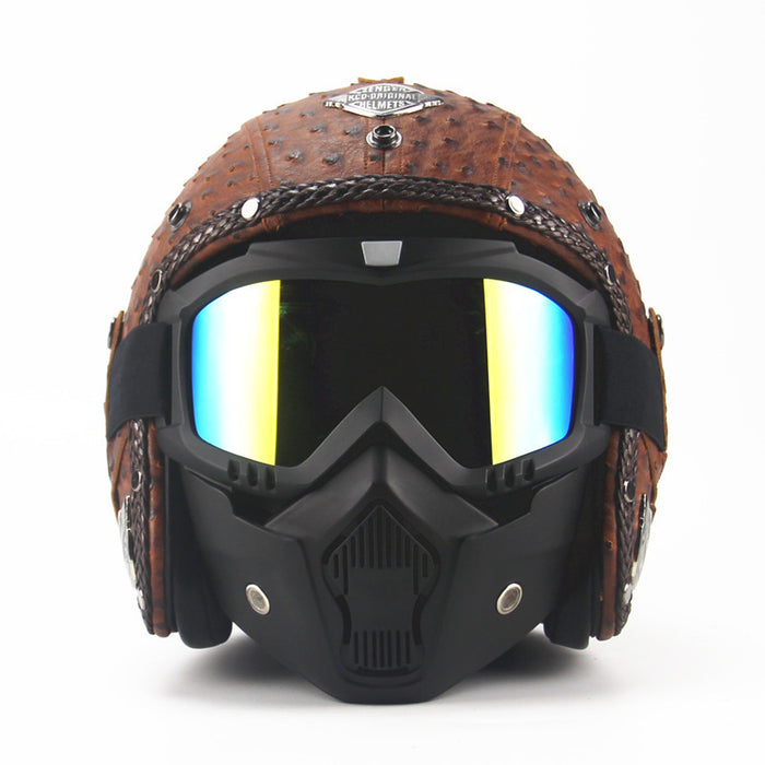 Handgemaakte Retro Halley Motorhelm
