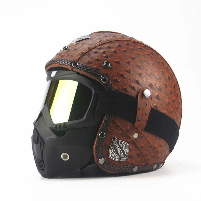 Handgemaakte Retro Halley Motorhelm