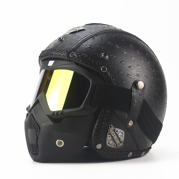 Handgemaakte Retro Halley Motorhelm