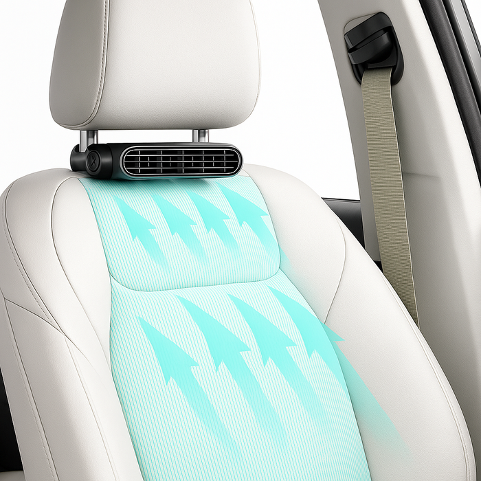 USB Auto Hoofdsteun Ventilator – 3 Snelheden