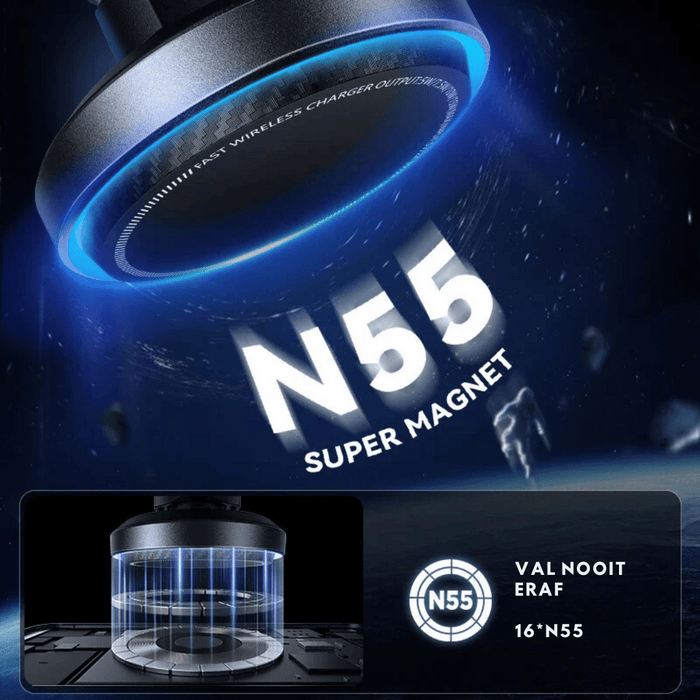 15W Magnetische Auto-oplader Met Koeling | Telefoonhouder