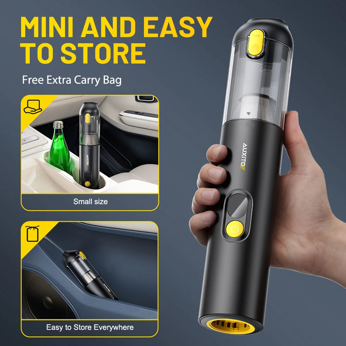 AUXITO Draadloze Auto Stofzuiger – Krachtige 60.000RPM Handstofzuiger voor Auto & Thuis