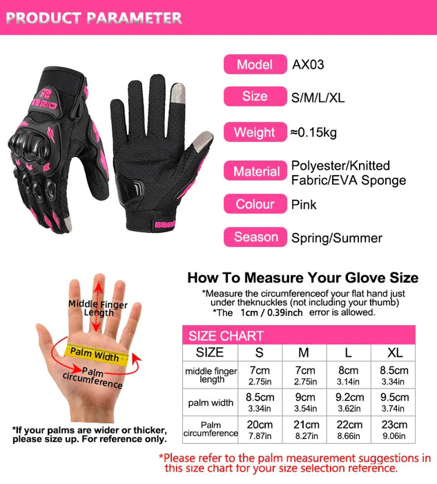 Dames Motorhandschoenen Zomer