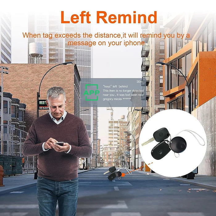 Mini Smart Bluetooth Tracker – Sleutel- & Bagagezoeker met Apple Find My (iOS Only)