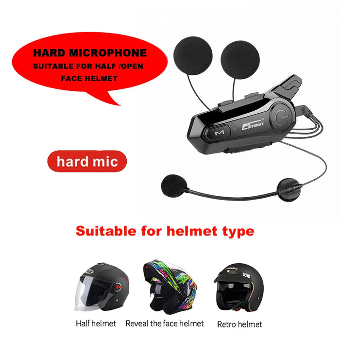 Bluetooth Motorhelm Intercom Headset