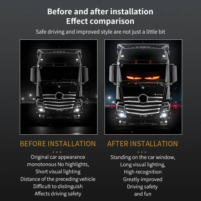 😈 Devil Eye LED Pixel Panel voor Truck & Auto