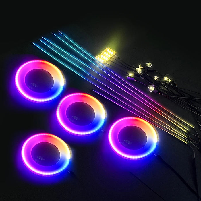 Multicolor LED Strip Kit voor Auto Interieur –  Dashboard & Interieur Verlichting - 12V