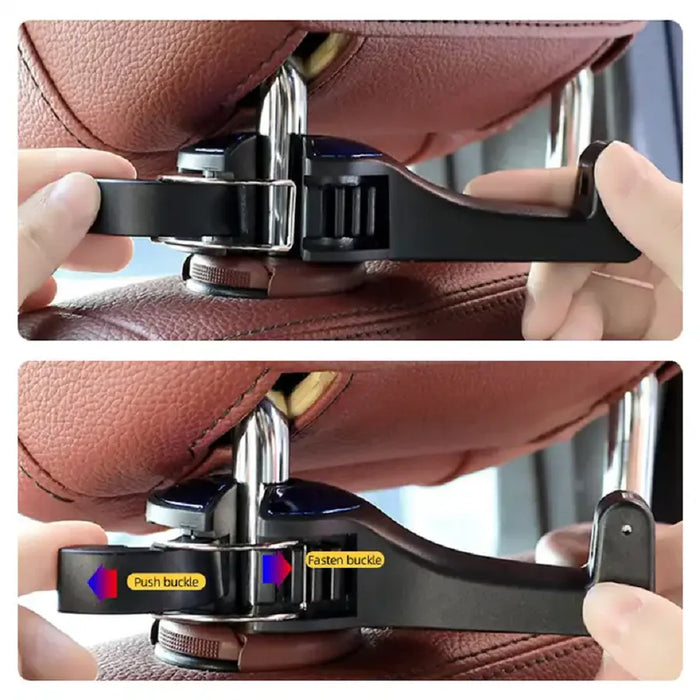 Multifunctionele Telefoonhouder & Haak – Slimme Autostoel Organizer