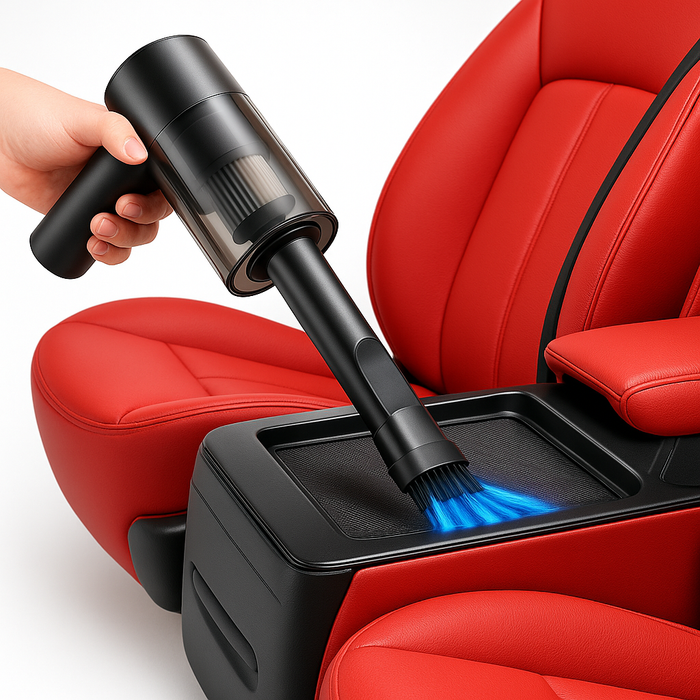 🔋 Draadloze 120W Krachtige Stofzuiger – Voor Auto & Thuis | Compact & Oplaadbaar | Zwart