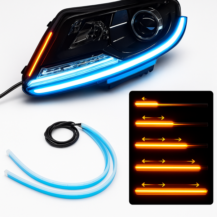 2 stuks Flexibele LED Koplamp Strips 30cm
